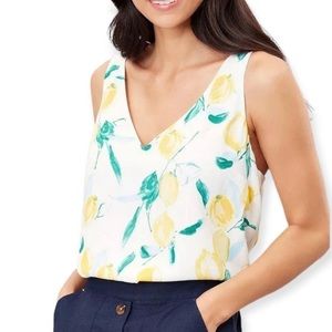 Joules Kyra Cami Top Lemon Tree Lined New With Tag UK 18 US 14